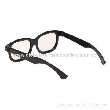 Passive Polarized 3D Cinema Glasses with Plastic Frame, for Cinema and Theater